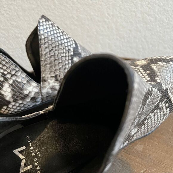 Marc Fisher LTD Yilda Snakeskin Leather Notched Ankle Boots Women's Size 7.5 M - Picture 4 of 10